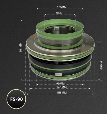 BERGMAN replace Flygt Pump seal 8009330 FS-90mm 3301 3315 5150.350 metal frame cartridge Mechanical Seal