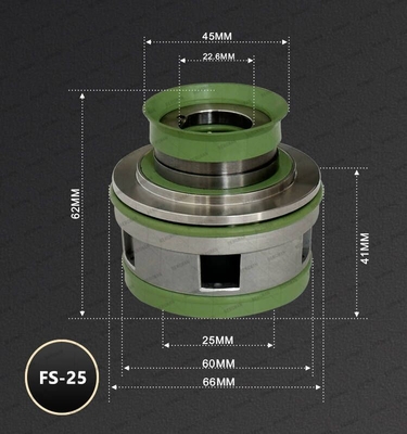 BERGMAN Replace Flygt Pump Seal 7698733 FS-25mm 2660 4630 4640 Metal Frame Cartridge Mechanical Seal