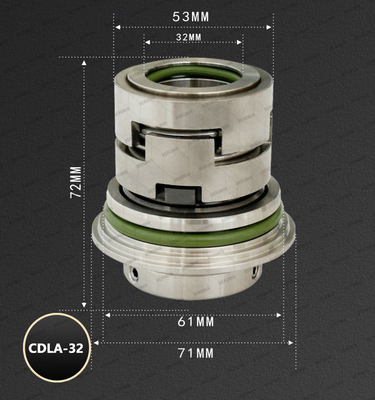 NJK CDLA-32mm CNP CDLF CDMF Stainless Steel Vertical Multistage Pump Mechanical Seal