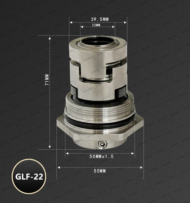 BERGMAN Replace Grundfos GLF-22mm Hexagon CR CRN CRI Pump Mechanical Seal HQQV HQQE  96525490 96525458